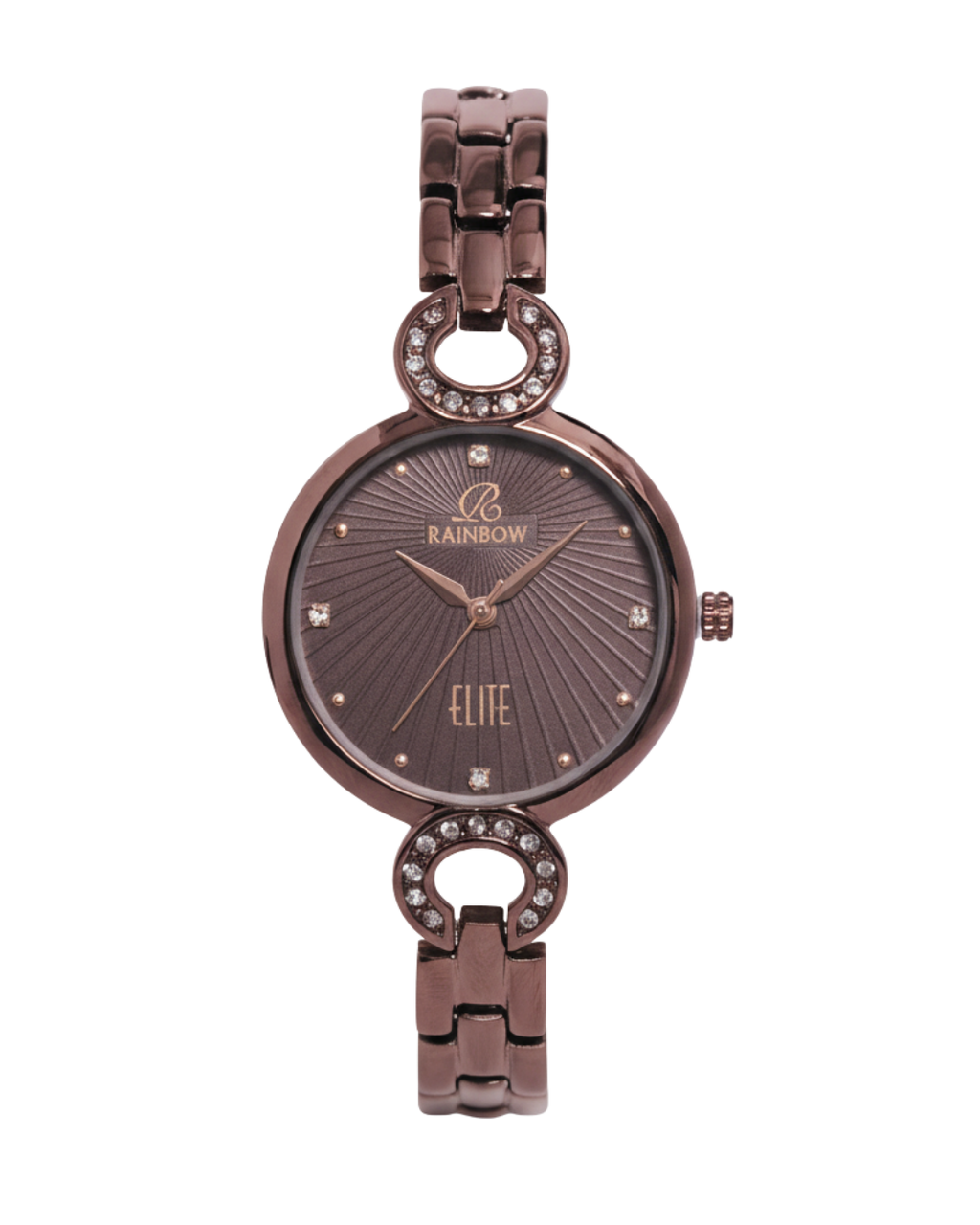Rainbow Elite – Brown Crystal Design Watch