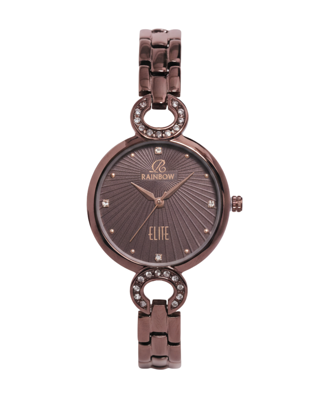 Rainbow Elite – Brown Crystal Design Watch