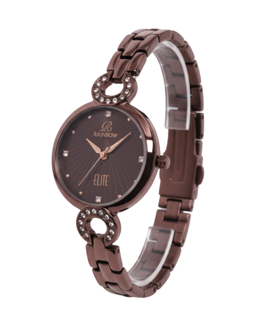 Rainbow Elite – Brown Crystal Design Watch