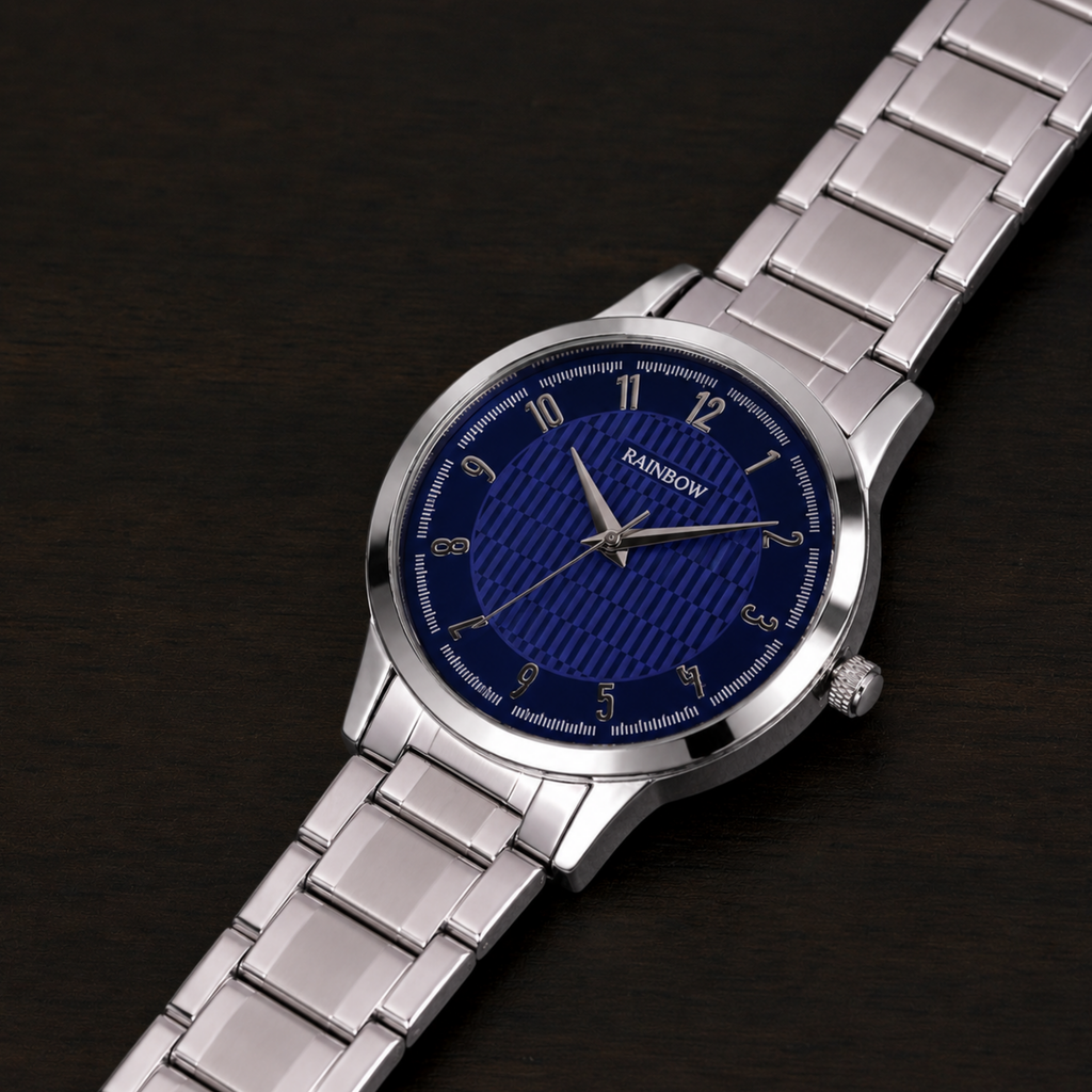 Rainbow Classic Blue Dial Stainless Steel Watch