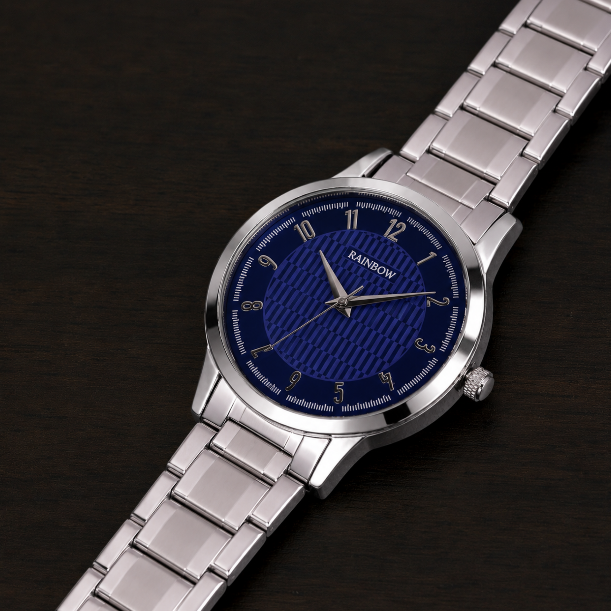 Rainbow Classic Blue Dial Stainless Steel Watch