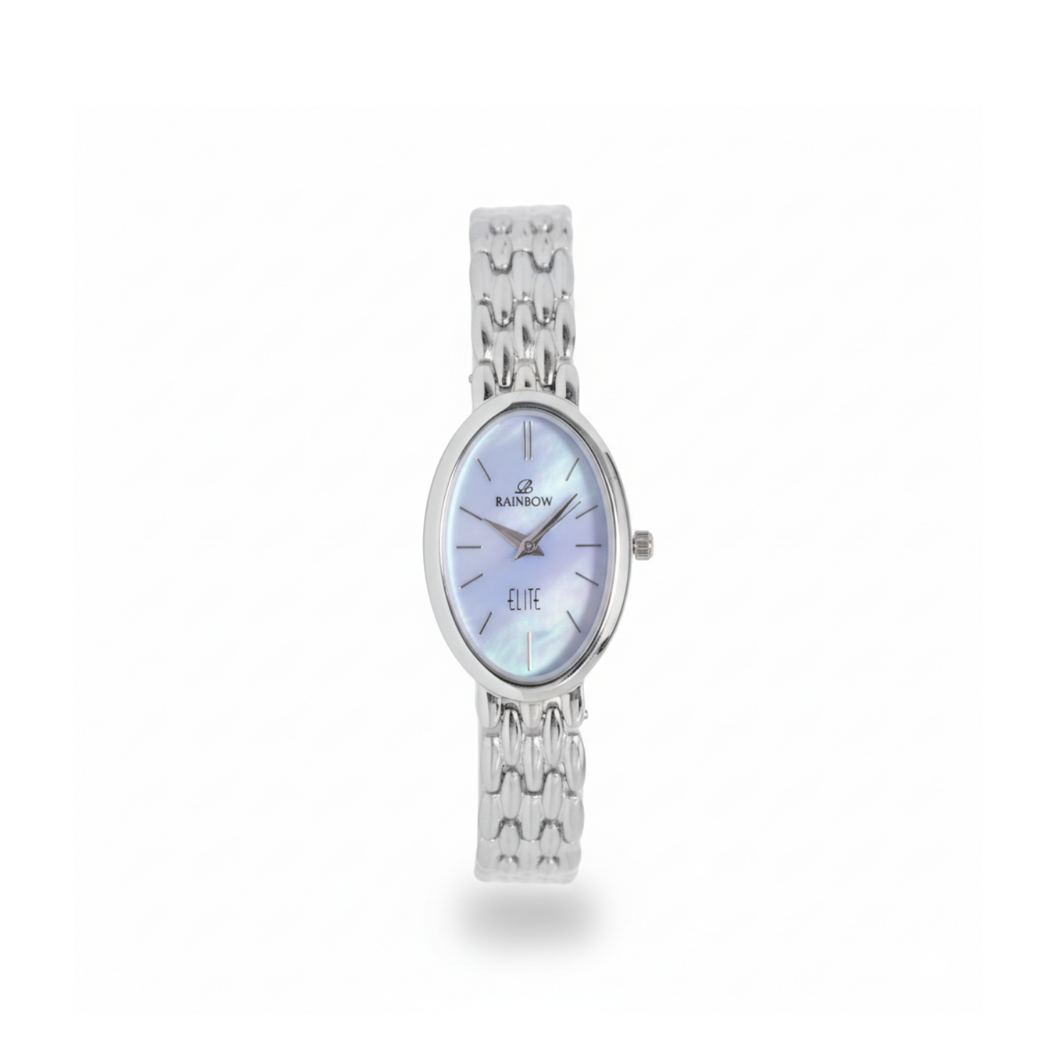 Rainbow Classic Elite – Silver Oval Dial Women’s Watch (Blue Dial)