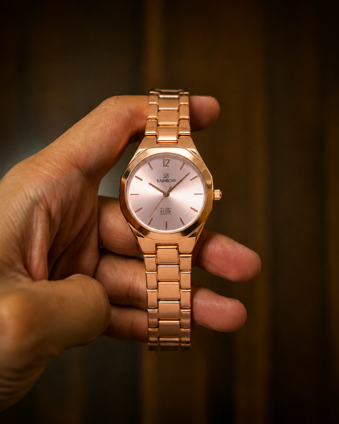Rainbow Elite Women’s Rose Gold Analog Watch – Premium Rose Gold Dial