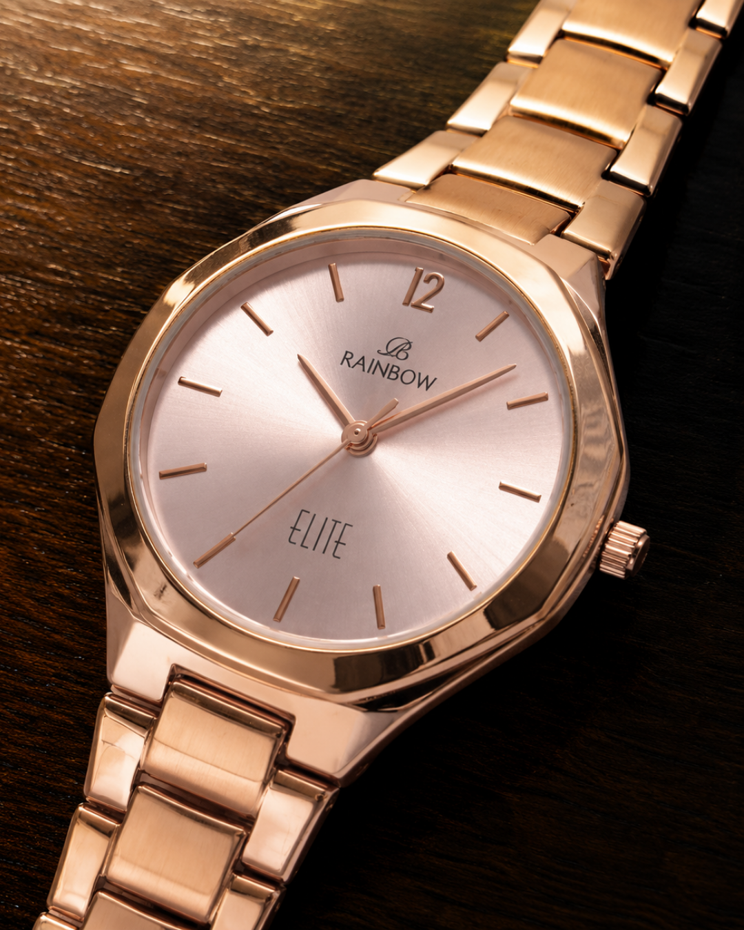 Rainbow Elite Women’s Rose Gold Analog Watch – Premium Rose Gold Dial