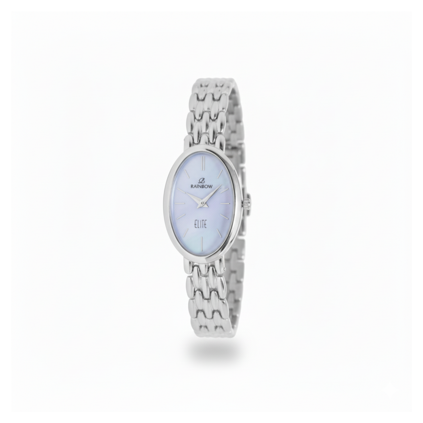 Rainbow Classic Elite – Silver Oval Dial Women’s Watch (Blue Dial)