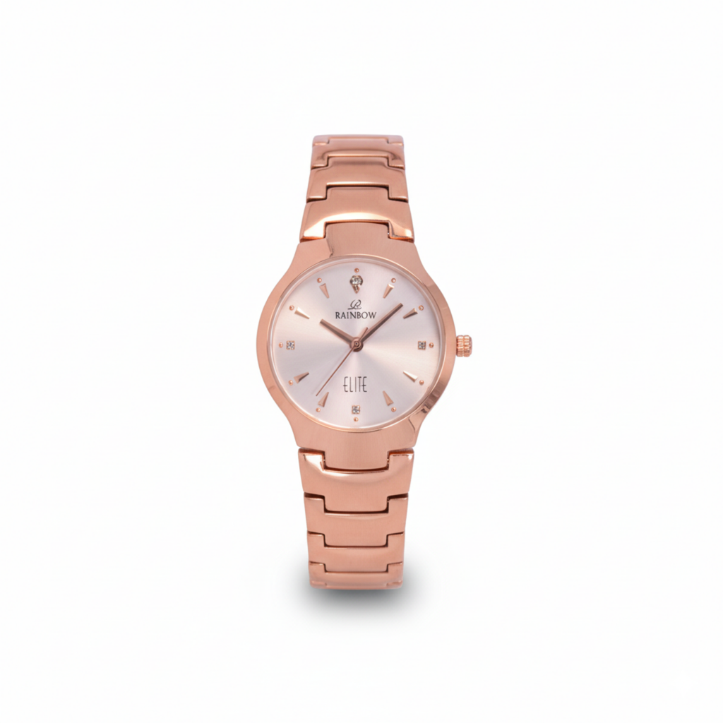Rainbow Elite Rose Gold Women’s Analog Watch – Elegant & Premium Design
