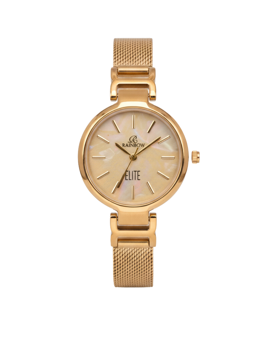 Rainbow Elite – Pearl Dial Mesh Strap Women’s Watch