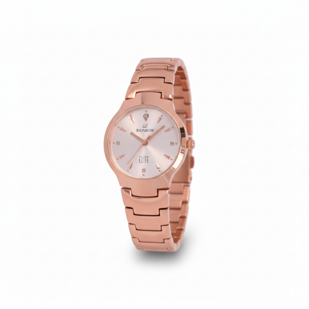 Rainbow Elite Rose Gold Women’s Analog Watch – Elegant & Premium Design