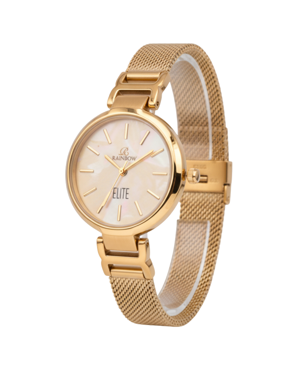 Rainbow Elite – Pearl Dial Mesh Strap Women’s Watch