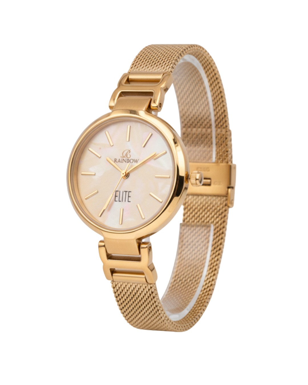 Rainbow Elite – Pearl Dial Mesh Strap Women’s Watch
