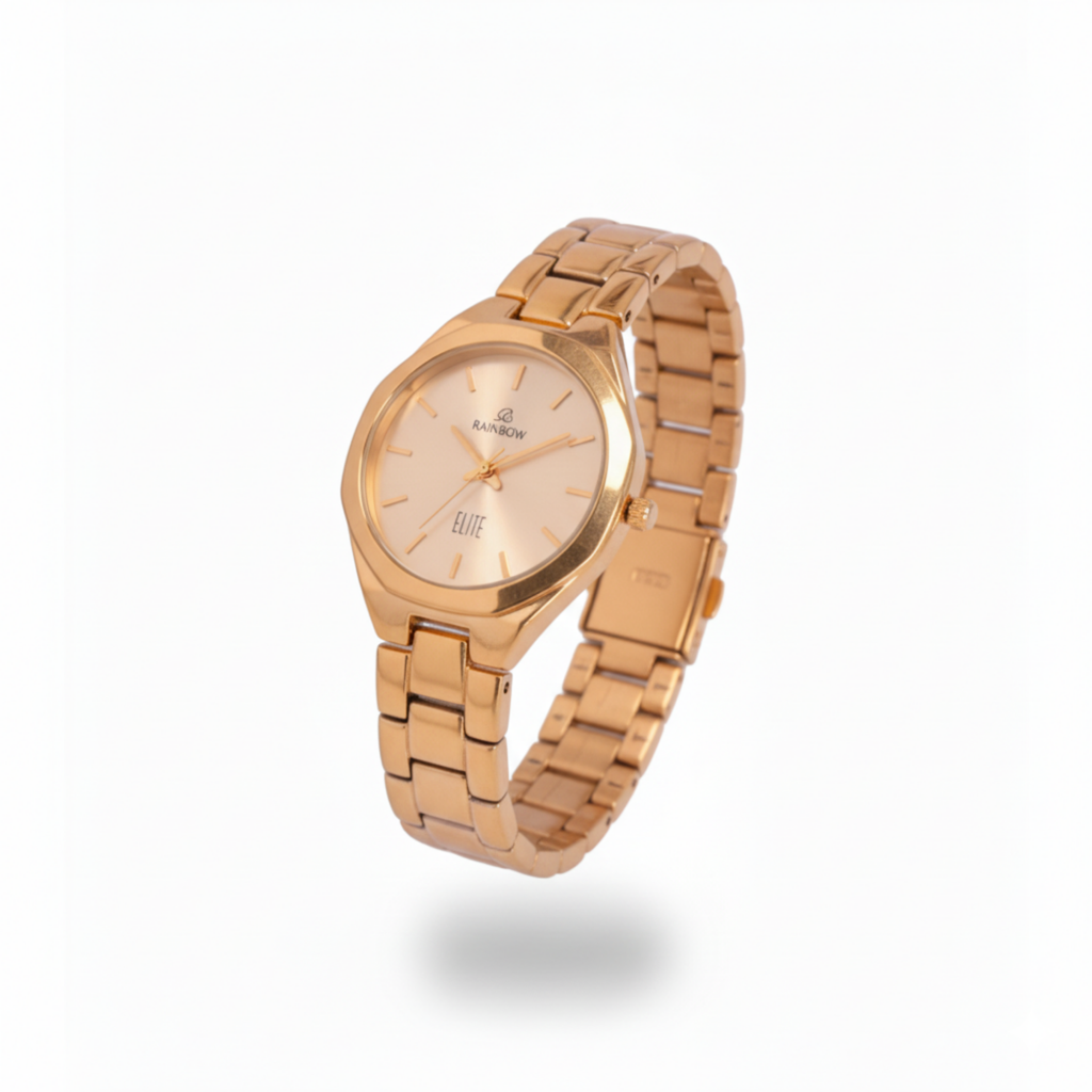 Rainbow Elite Women’s Gold Stainless Steel Watch