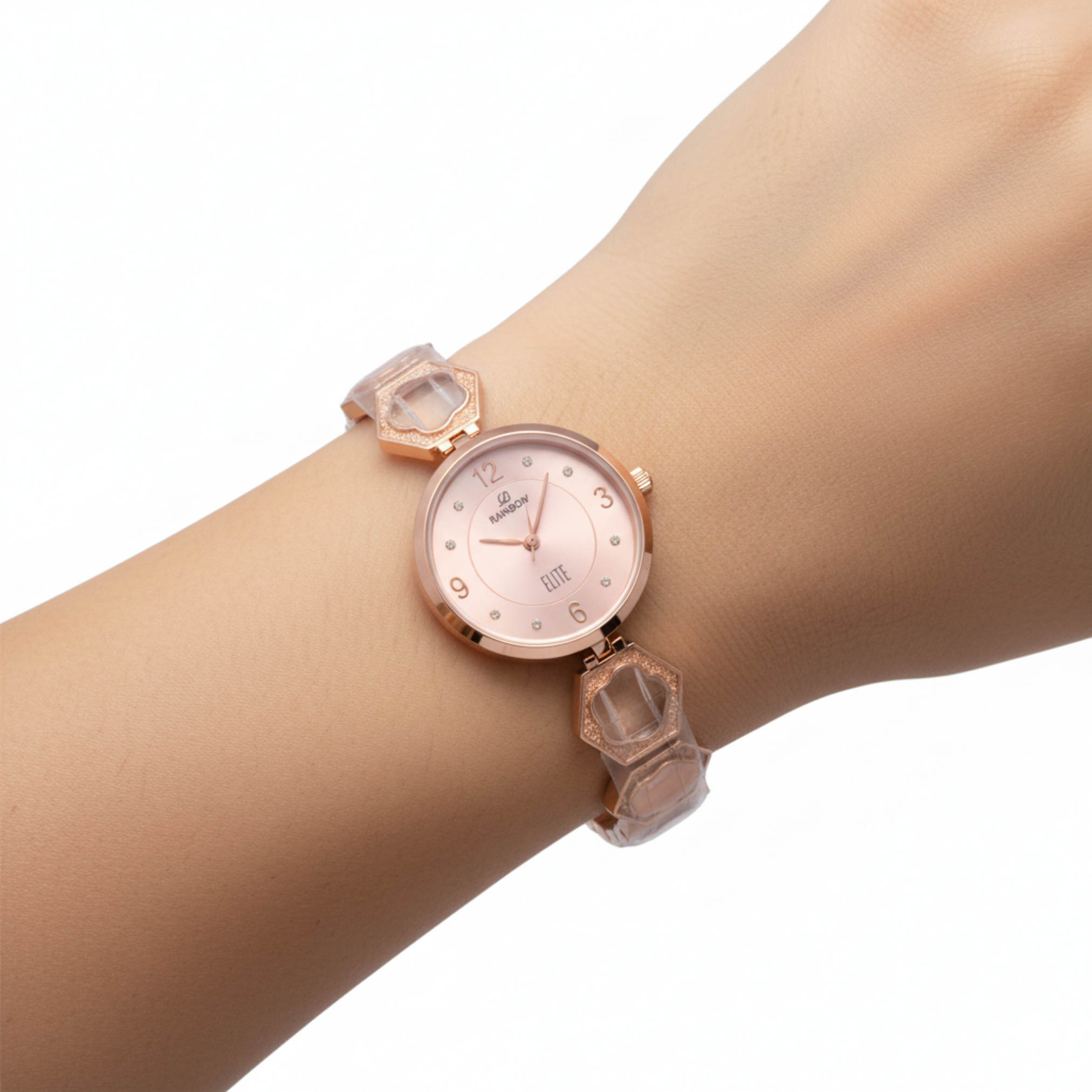Rainbow Elite Women’s Watch – Rose Gold with Pink Dial