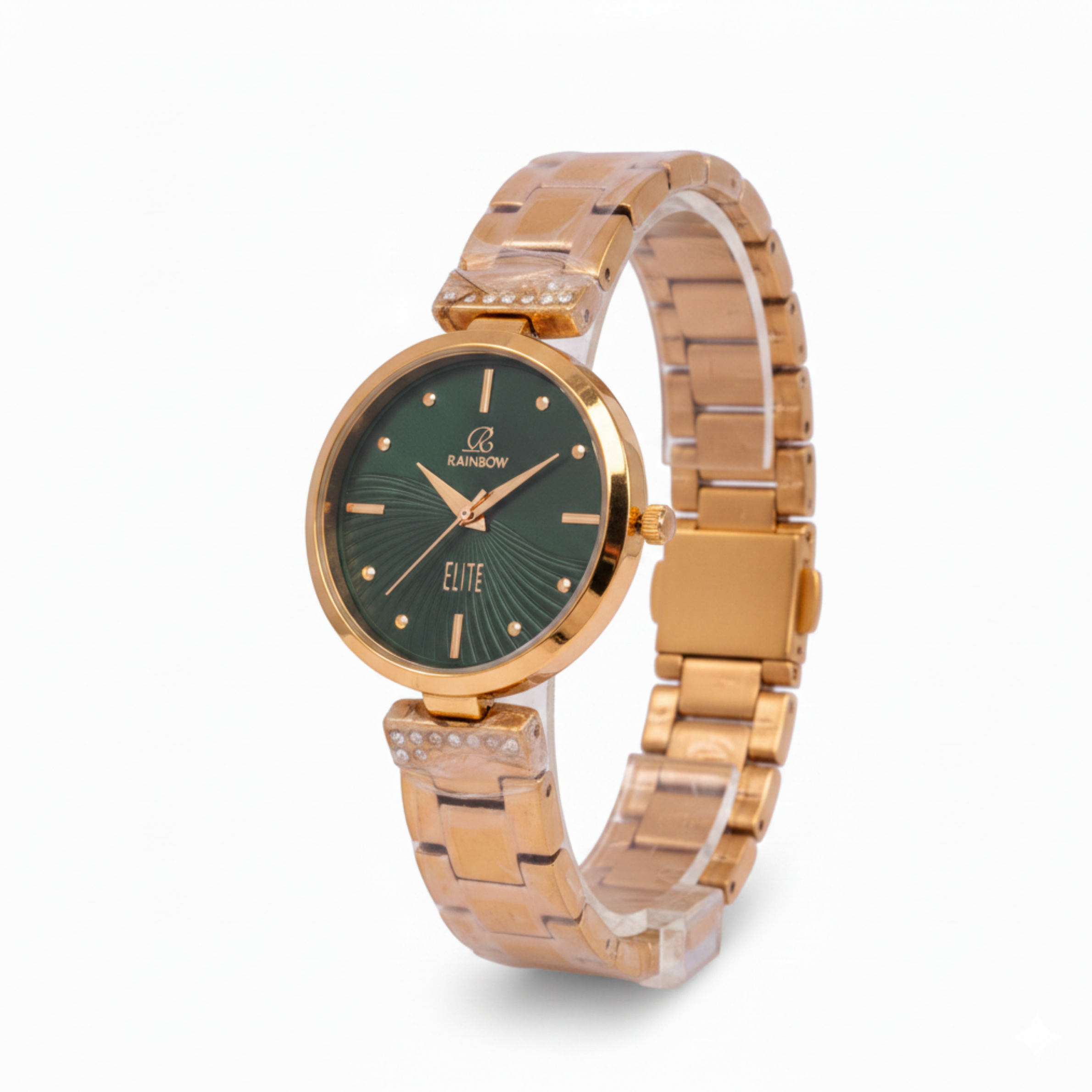 Rainbow Elite Women’s Green Dial Rose Gold Watch