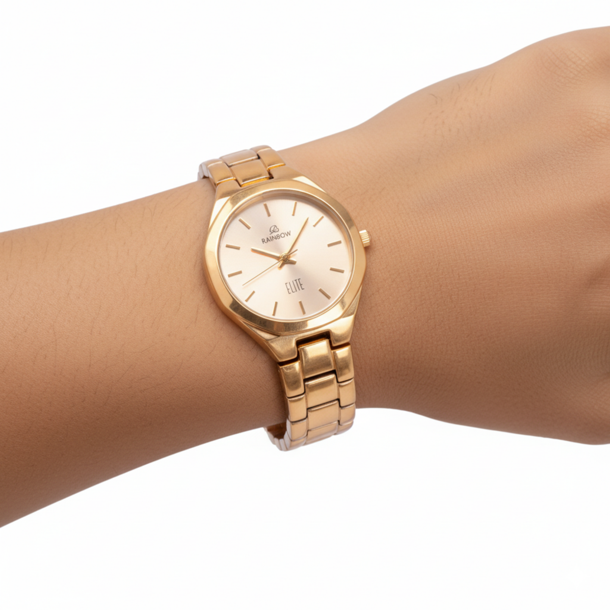 Rainbow Elite Women’s Gold Stainless Steel Watch