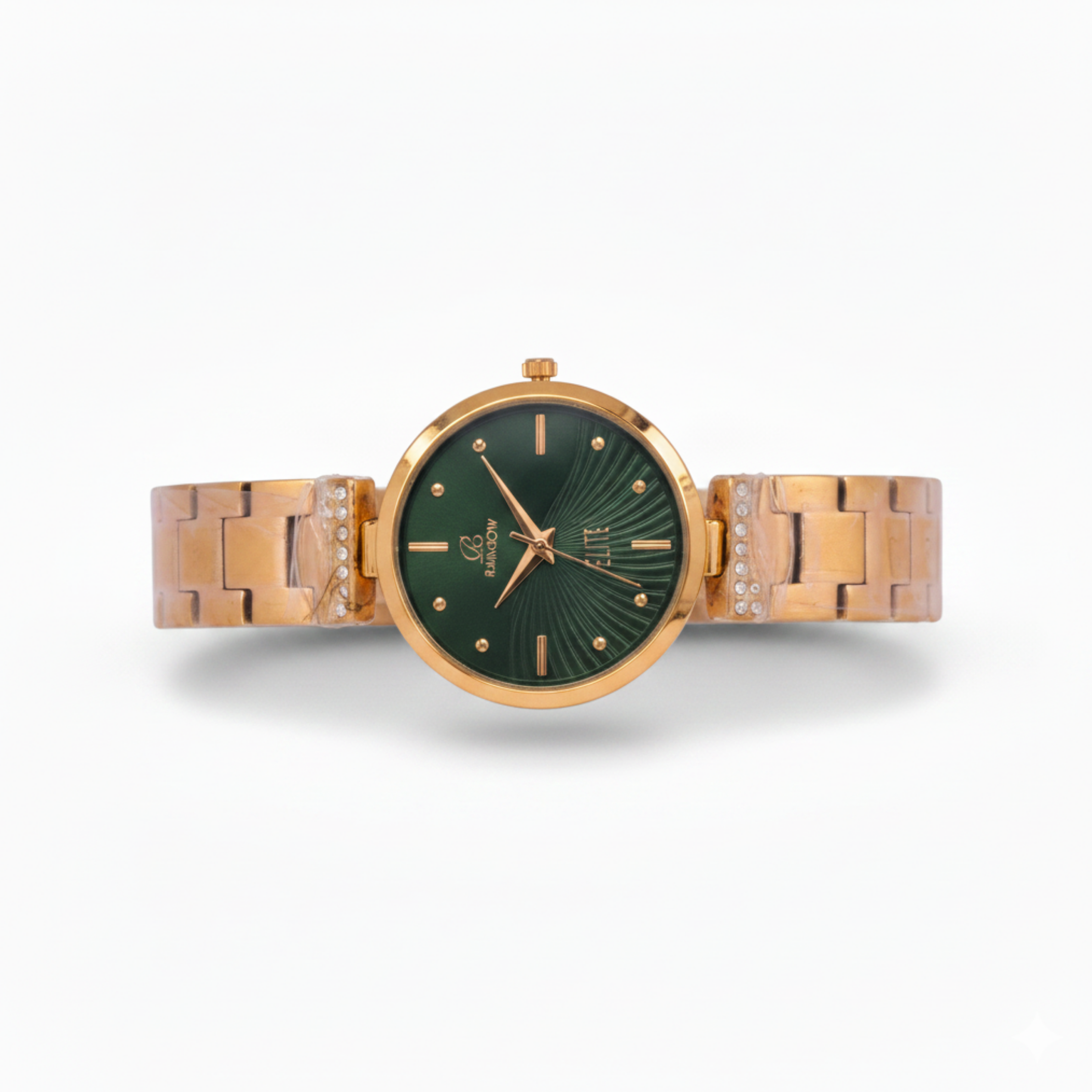 Rainbow Elite Women’s Green Dial Rose Gold Watch