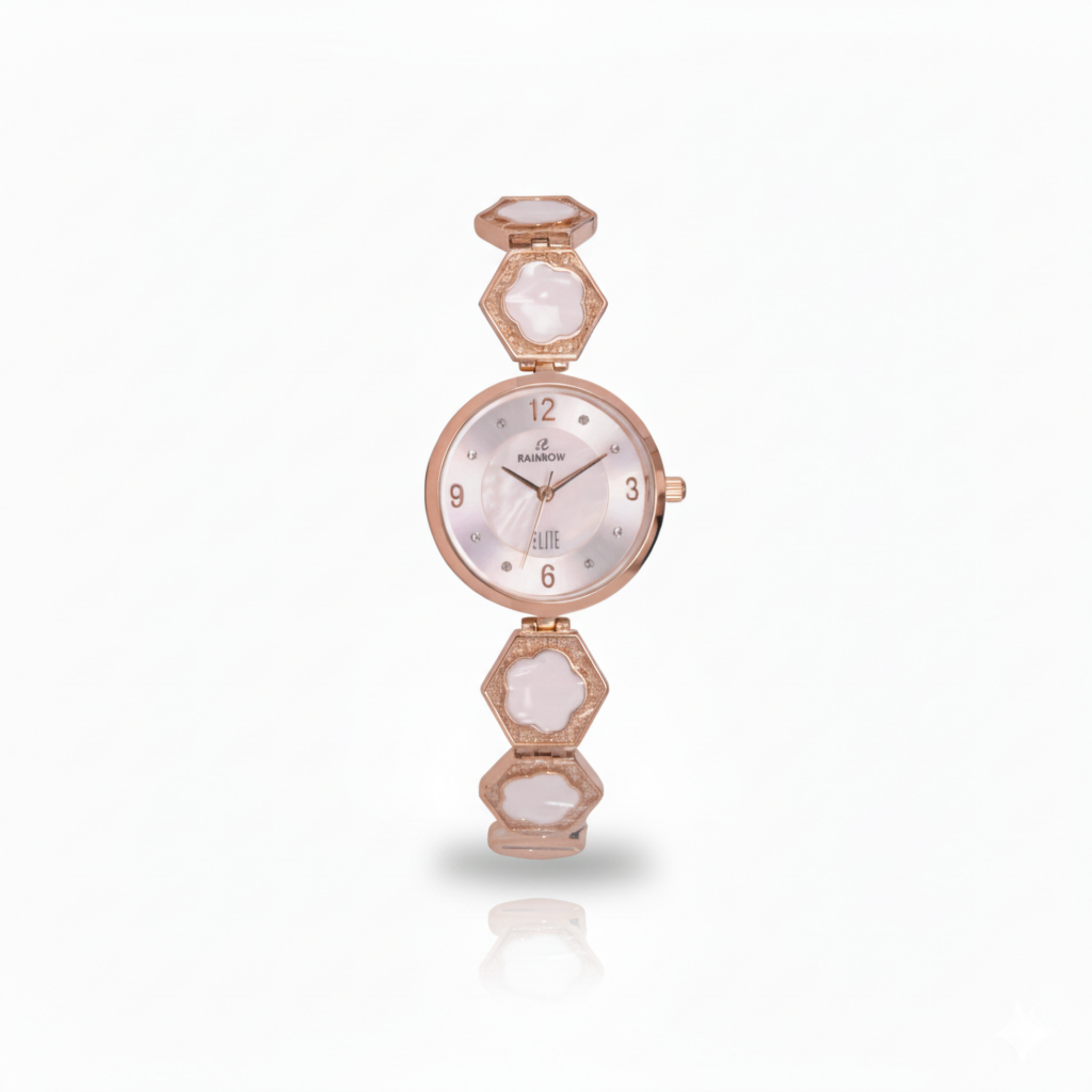 Rainbow Elite Women’s Watch – Rose Gold with White Dial