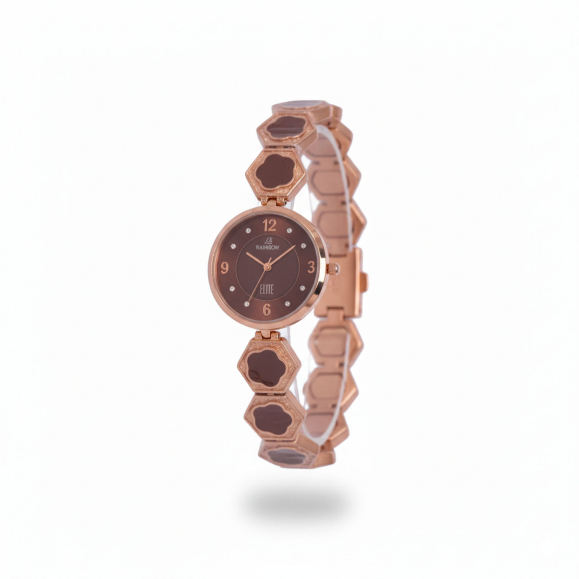 Rainbow Elite Women’s Watch – Rose Gold with Brown Dial