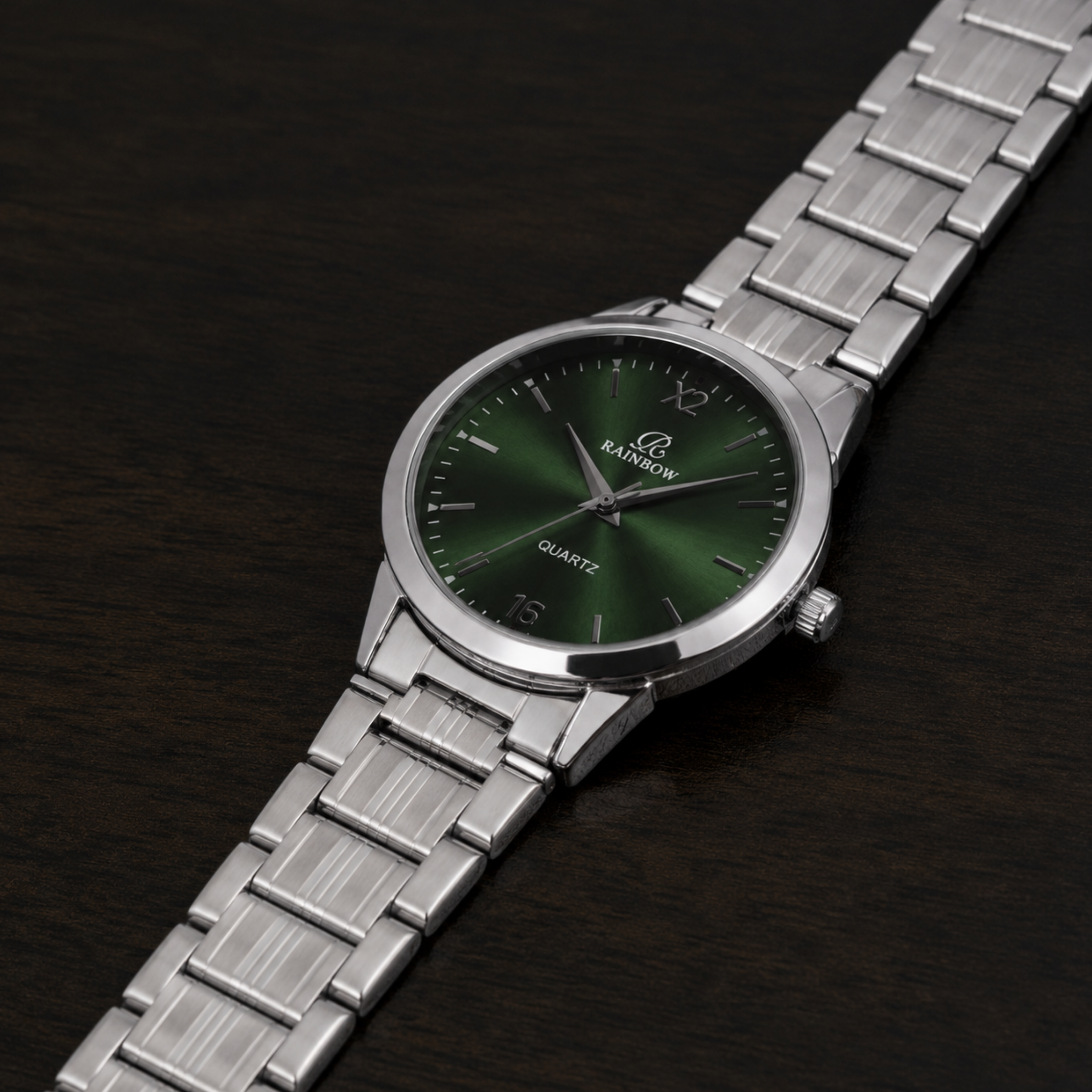 Rainbow Classic – Green Dial Stainless Steel Watch
