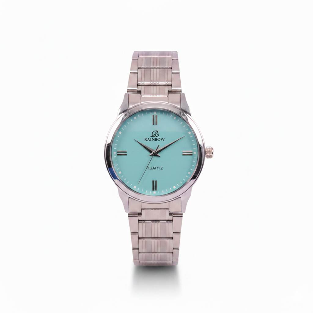 Rainbow Classic Men’s Aqua Blue Dial Stainless Steel Watch
