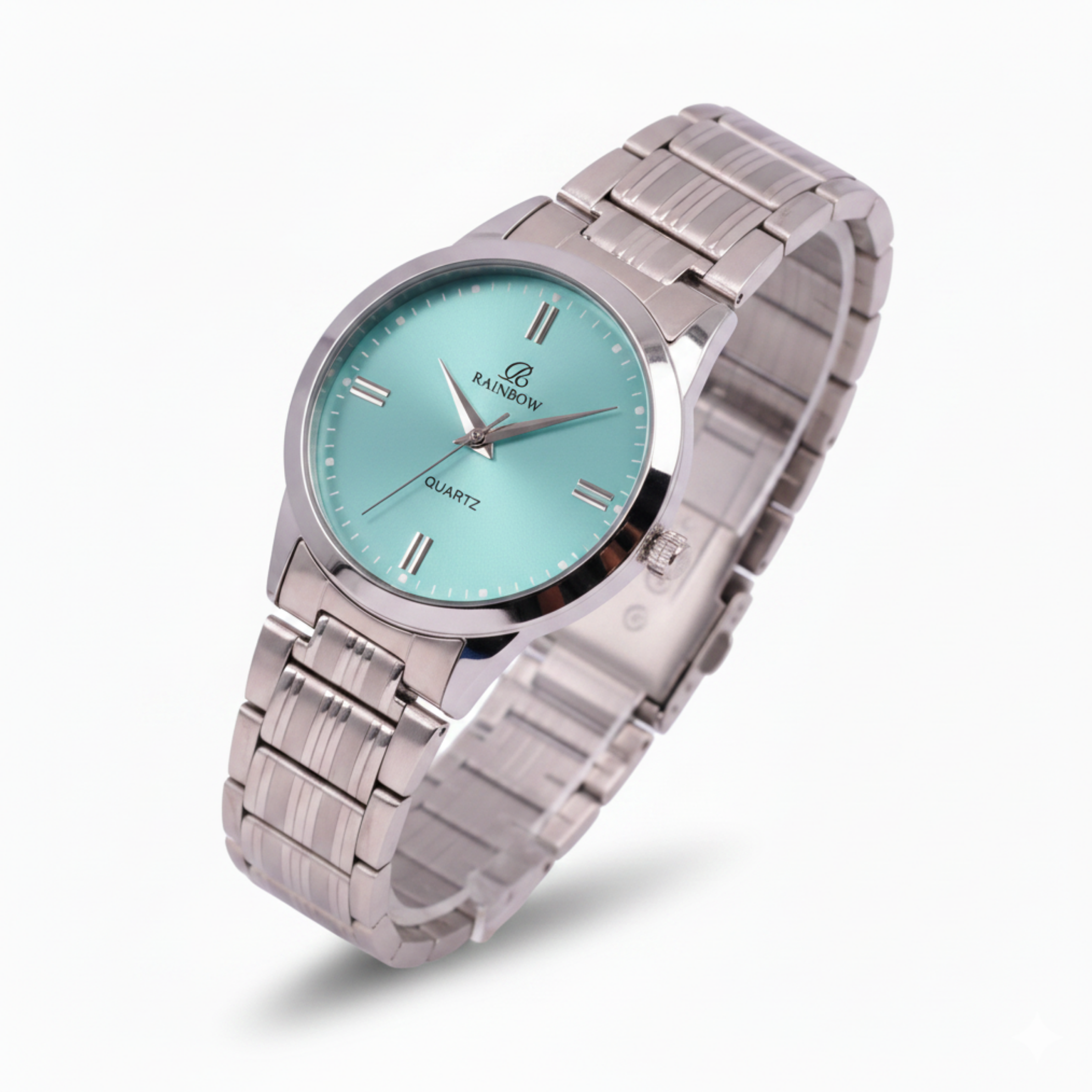 Rainbow Classic Men’s Aqua Blue Dial Stainless Steel Watch