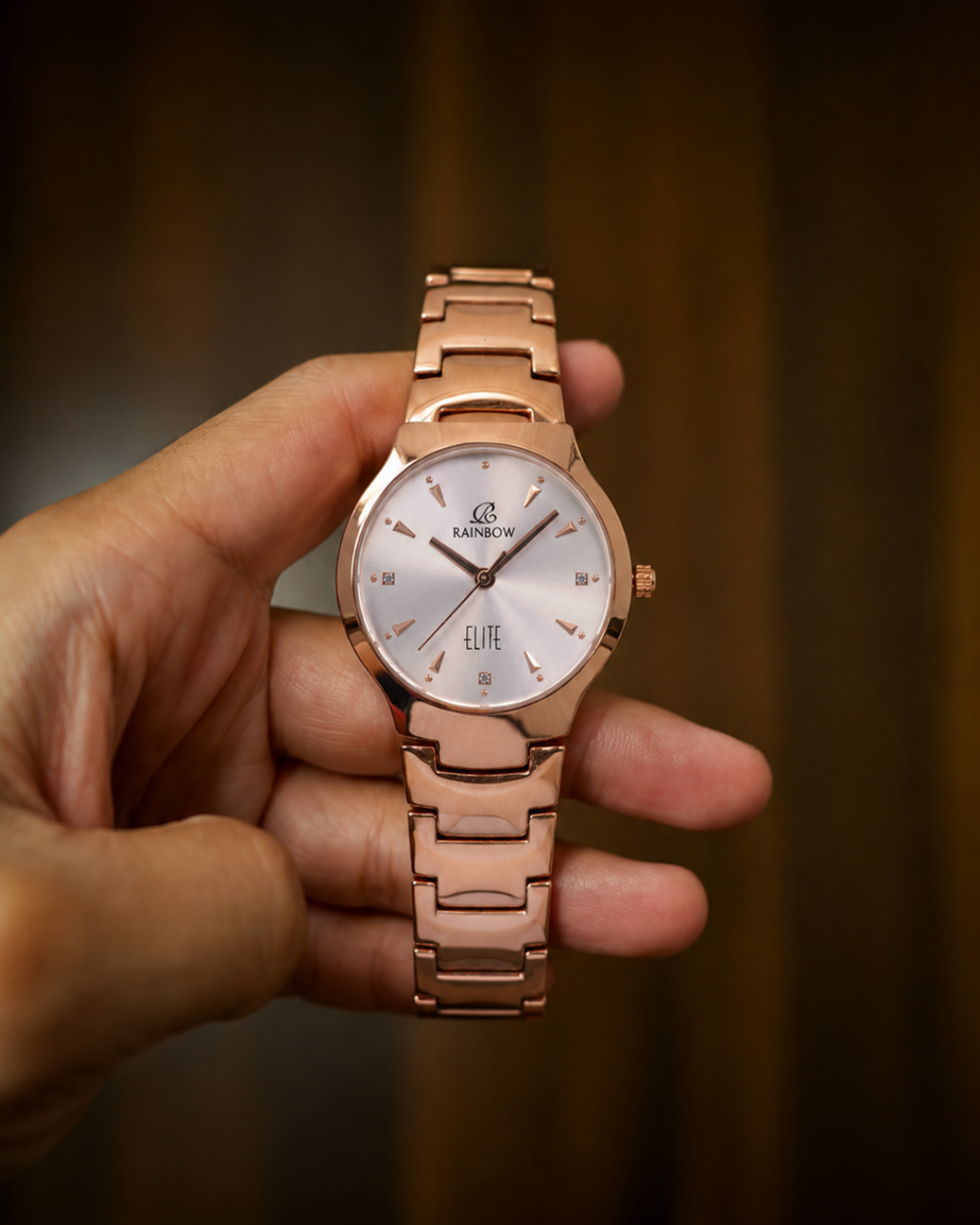Rainbow Elite Rose Gold Women’s Analog Watch – Elegant & Premium Design