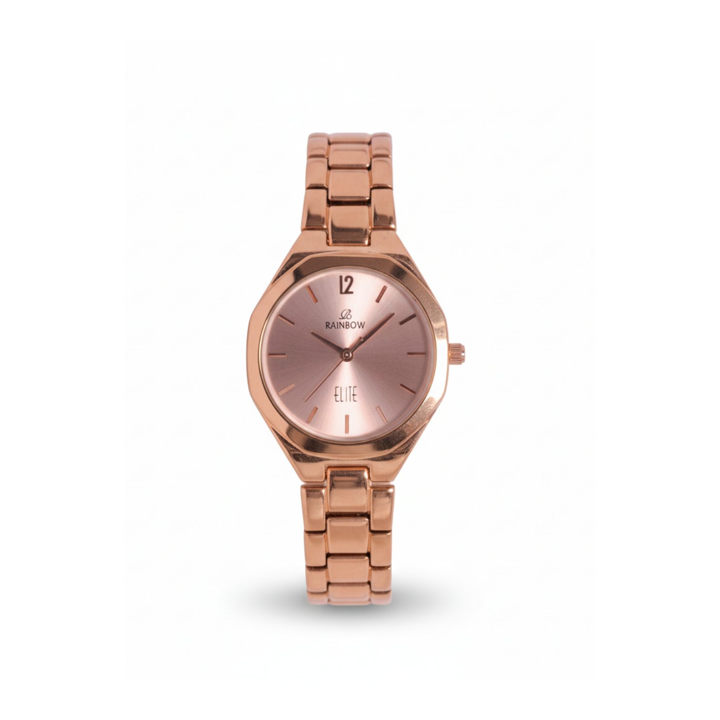 Rose-Gold Round Watch – Bronze Dial