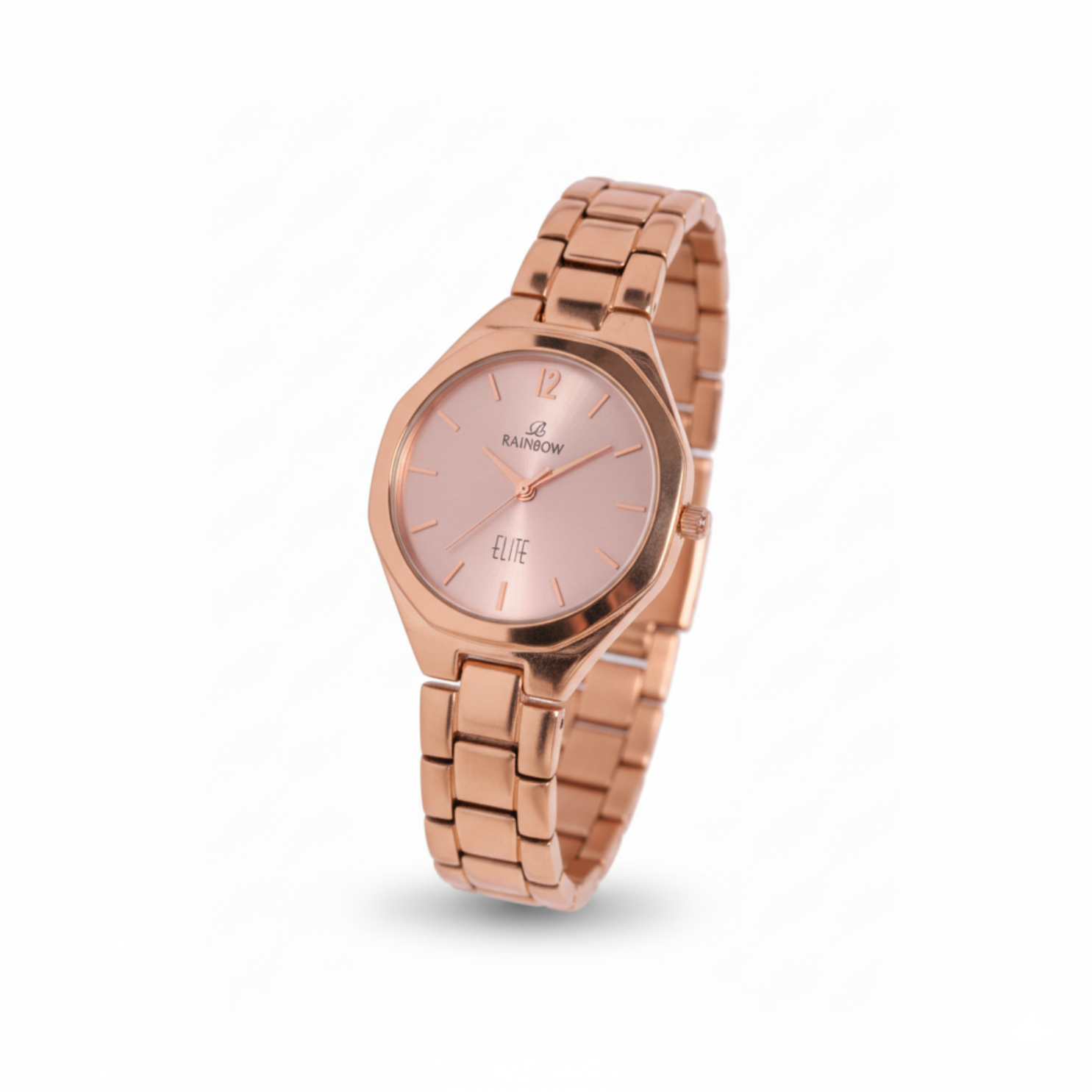 Rose-Gold Round Watch – Bronze Dial