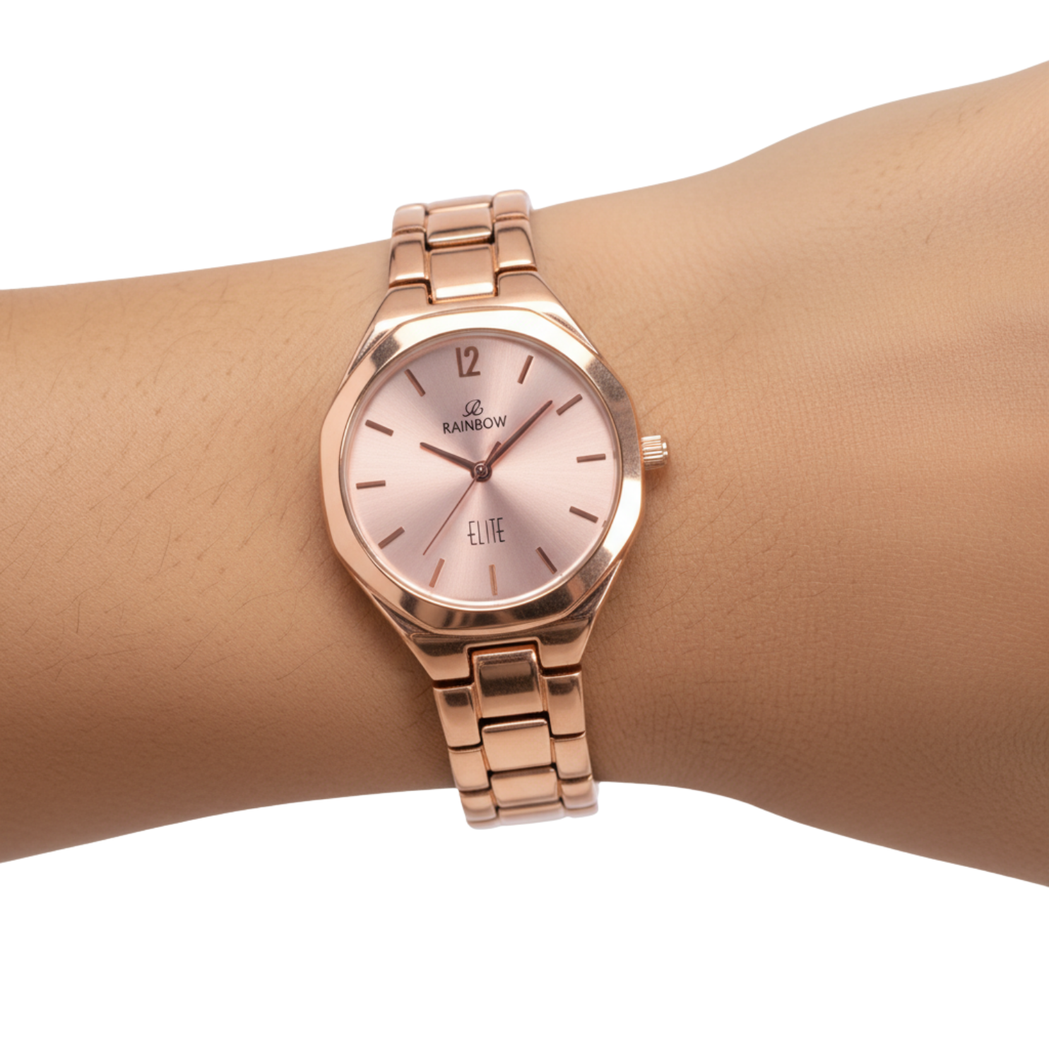 Rose-Gold Round Watch – Bronze Dial