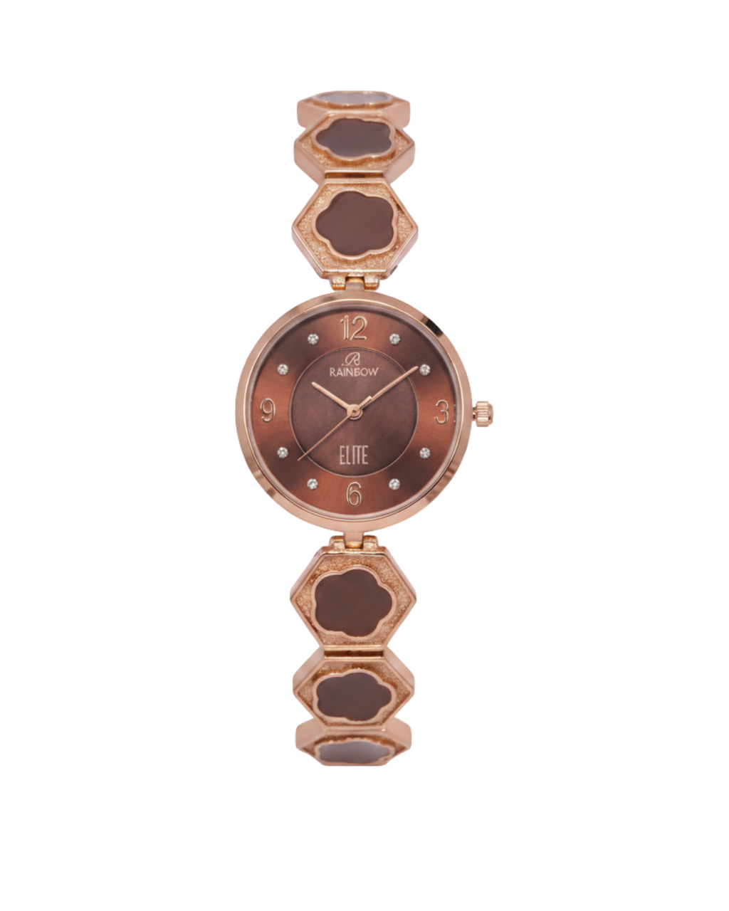 Rainbow Elite Women’s Watch – Rose Gold with Brown Dial