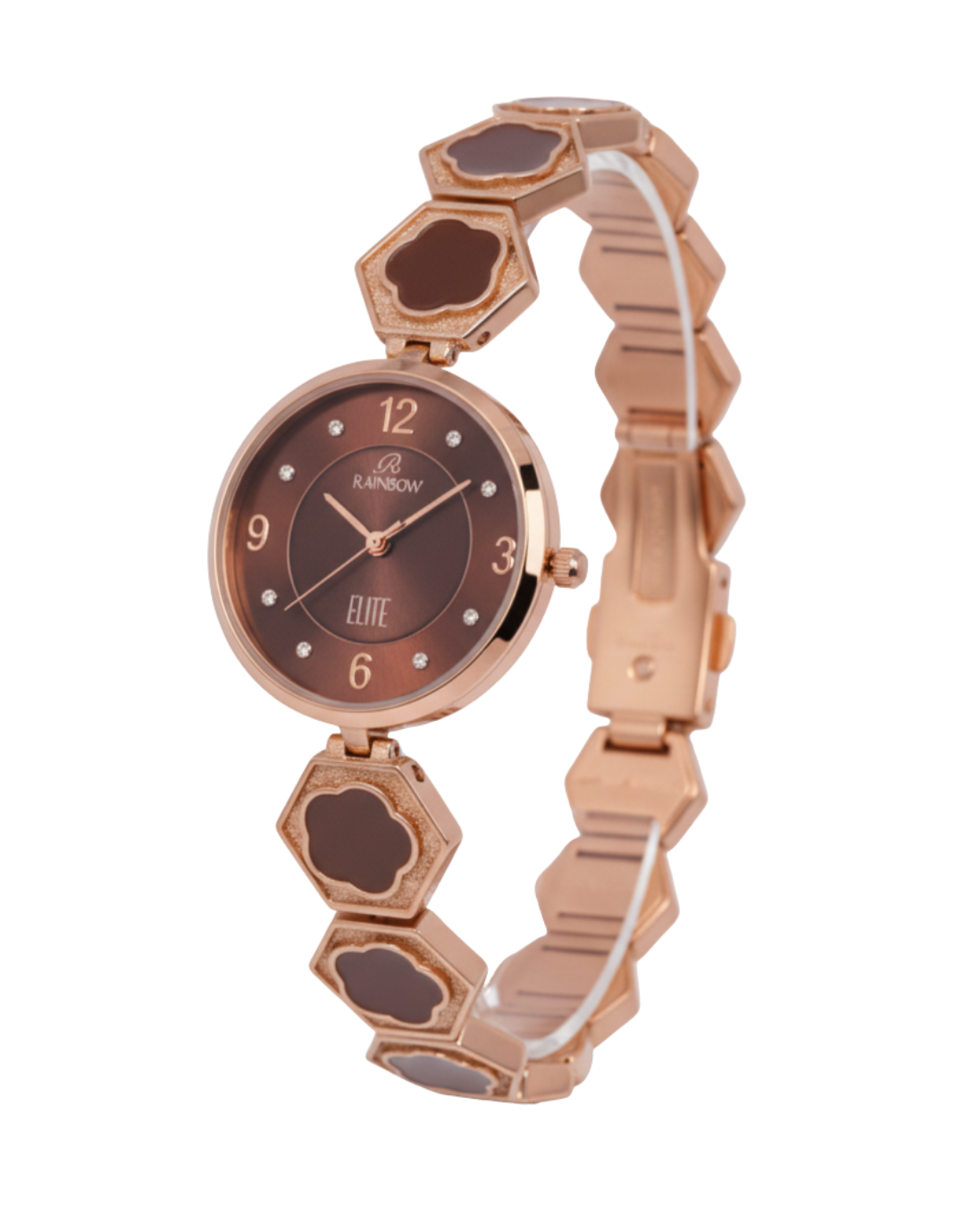 Rainbow Elite Women’s Watch – Rose Gold with Brown Dial