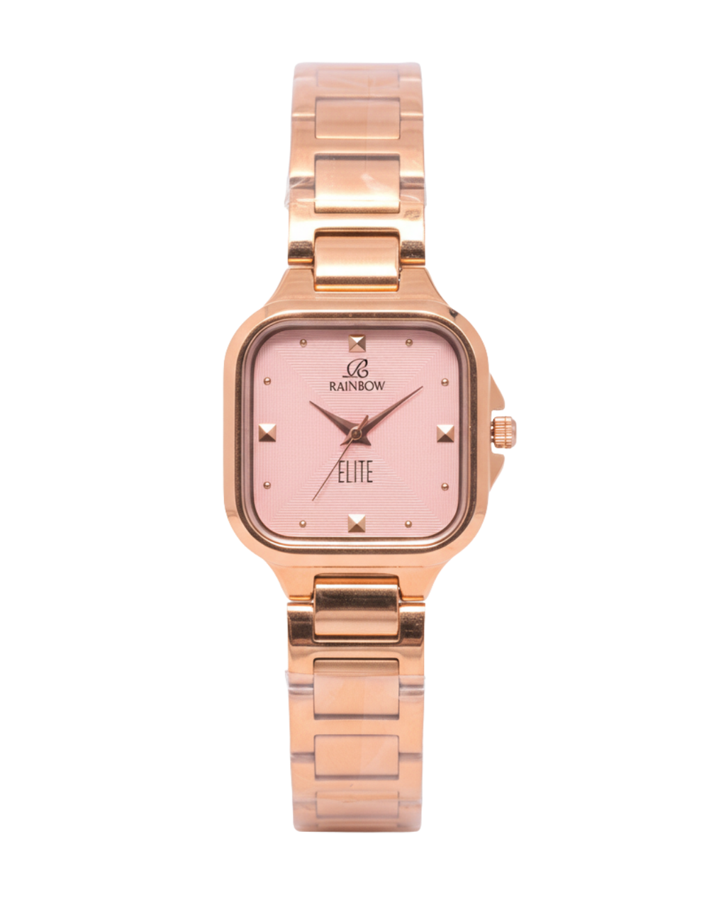Rainbow Elite – Rose Gold Square Dial (Pink Dial)