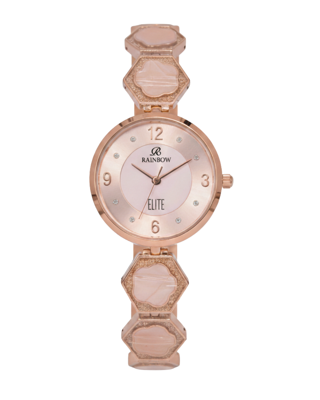 Rainbow Elite Women’s Watch – Rose Gold with Pink Dial