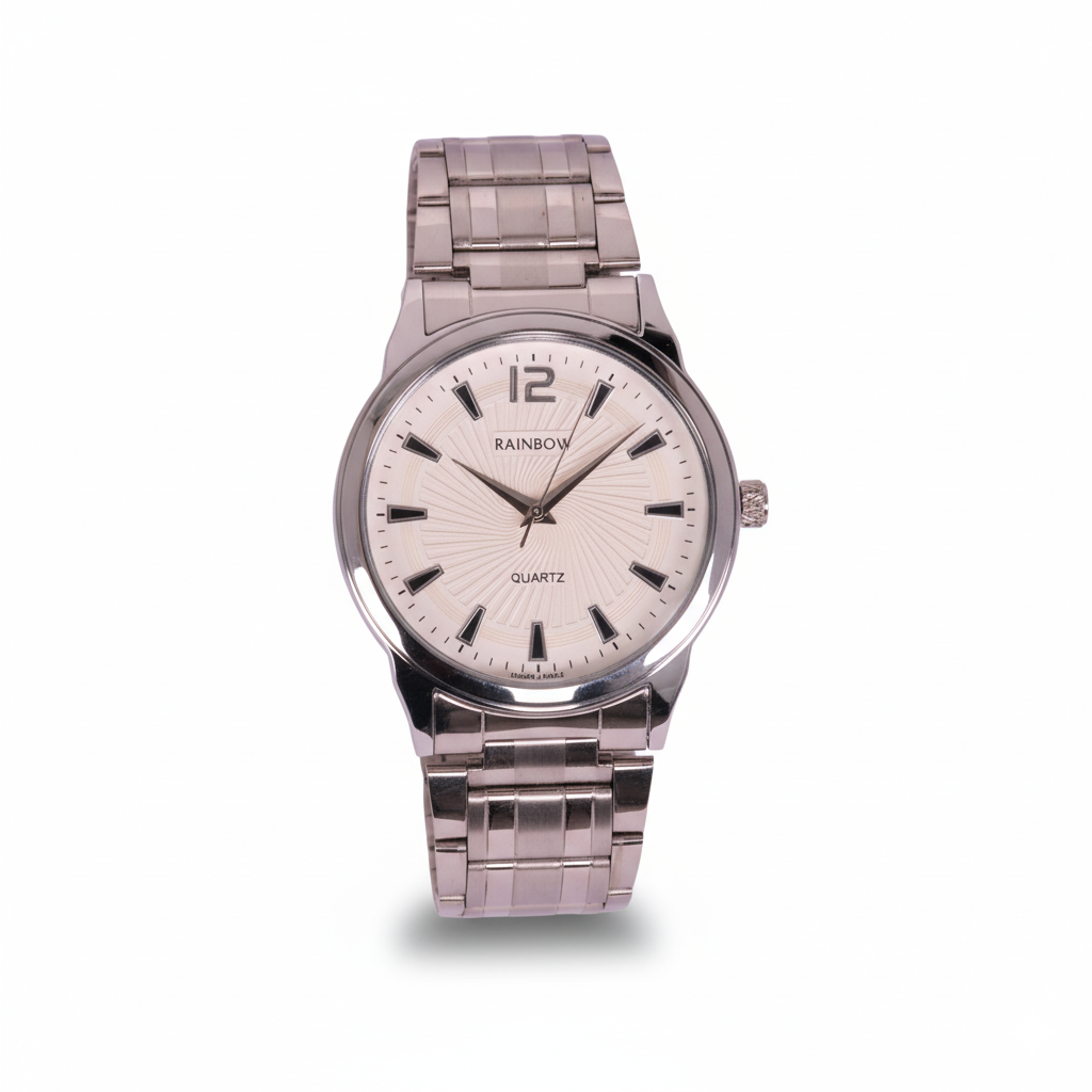 Rainbow Classic Men’s Silver Steel Quartz Watch
