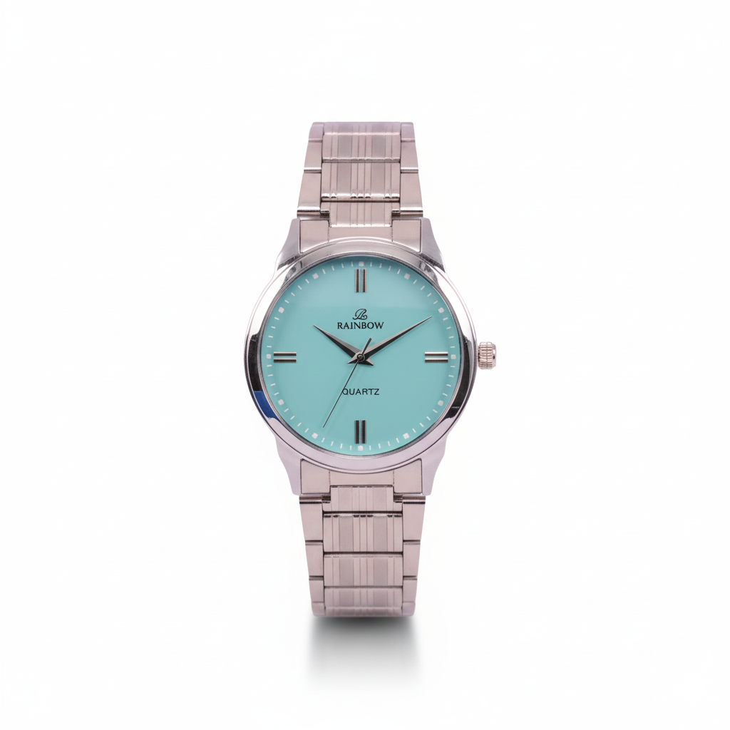 Rainbow Classic Men’s Aqua Blue Dial Stainless Steel Watch