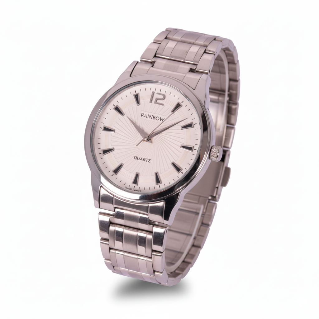 Rainbow Classic Men’s Silver Steel Quartz Watch