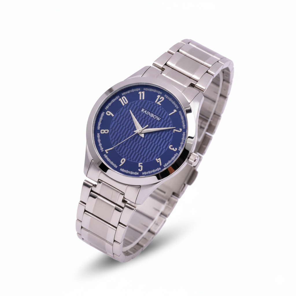 Rainbow Classic Blue Dial Stainless Steel Watch